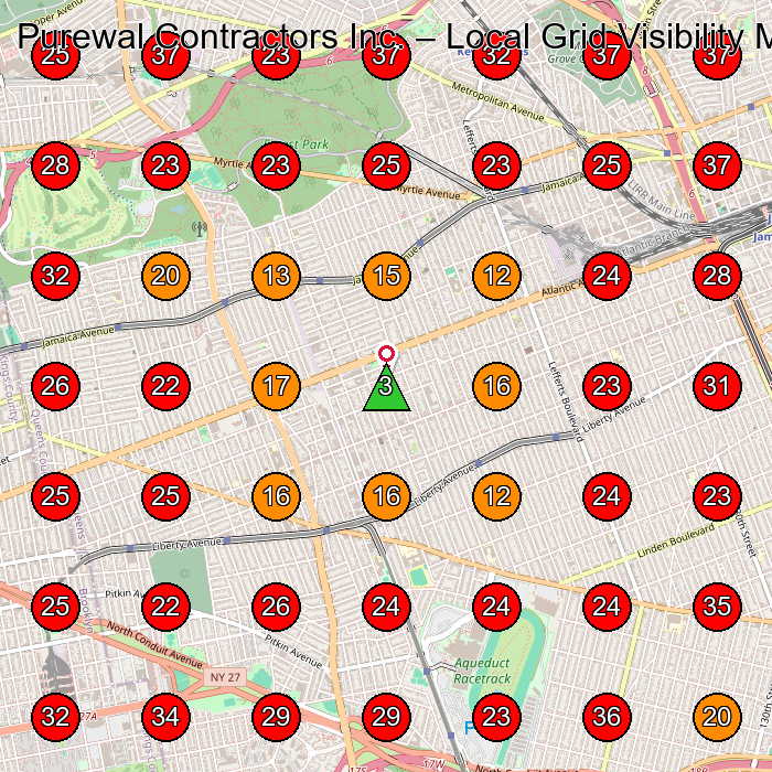 Purewal Contractors Inc. GeoGrid visibility map for Contratista General in Jamaica